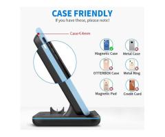 WAITIEE Wireless Charger 3 in 1, 15W Fast Charging Station for Apple iWatch 6/5/4/3/2/1 - 4