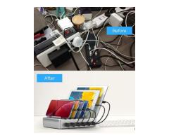 Charging Station for Multiple Devices - 6 Port Fast Charging Station - 2