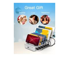 Charging Station for Multiple Devices - 6 Port Fast Charging Station - 4